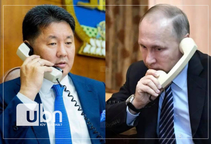 Монгол Улсын Ерөнхийлөгч У.Хүрэлсүх, ОХУ-ын Ерөнхийлөгч В.В.Путин нар утсаар ярив