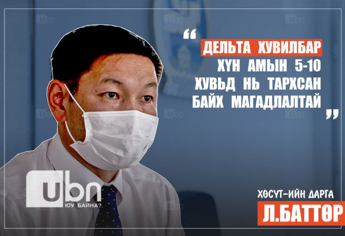 ХӨСҮТ-ийн дарга Л.Баттөр: Дельта хувилбар хүн амын 5-10 хувьд нь тархсан байх магадлалтай