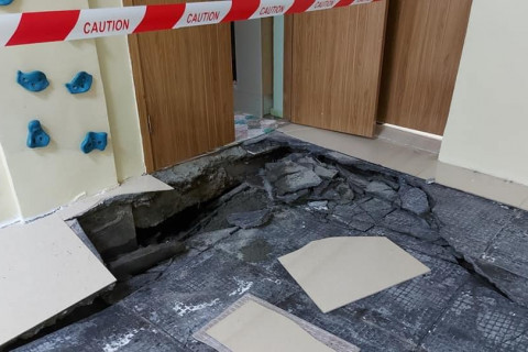 Орхон аймгийн 17 дугаар сургуулийн өргөтгөлийн барилга цуурч, нуралт үүсчээ