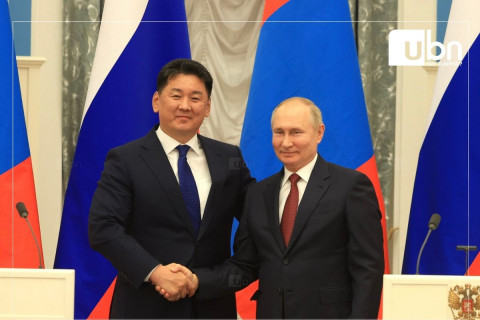 У.Хүрэлсүх, В.В.Путин нар ХАМТАРСАН ТУНХАГЛАЛ гаргав