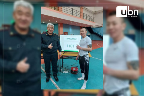 Зэвсэг хүчний ахлагч С.Батцэнгэл 1101 сонс эргэж, Гиннесийн амжилт эвджээ