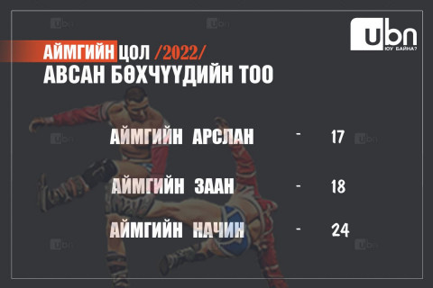 ИНФОГРАФИК: Ардын хувьсгалын 100, 101 жилийн баяр наадмаар аймгийн цол хүртсэн шинэхэн цолтнууд