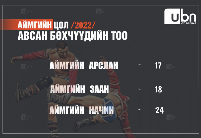 ИНФОГРАФИК: Ардын хувьсгалын 100, 101 жилийн баяр наадмаар аймгийн цол хүртсэн шинэхэн цолтнууд