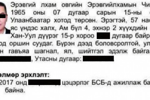 Ноцтой осол гаргасан Ч.Маралмаагийн аав Э.Чингэс гэж хэн бэ