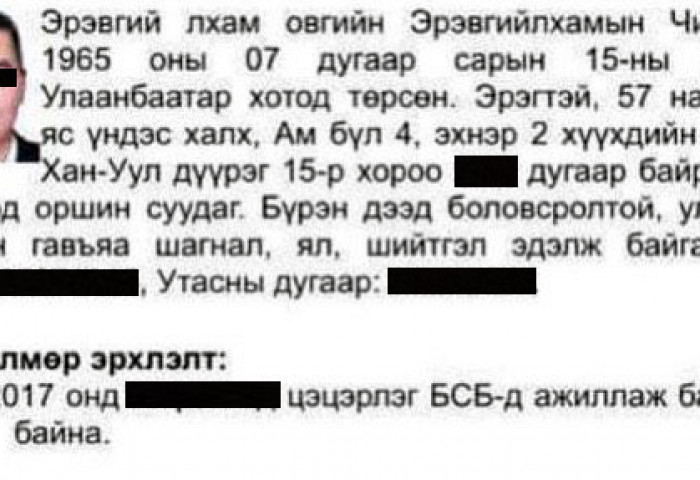 Ноцтой осол гаргасан Ч.Маралмаагийн аав Э.Чингэс гэж хэн бэ