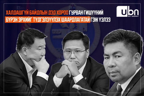 ШУУРХАЙ: Халдашгүй байдлын дэд хороо 3 гишүүний бүрэн эрхийг ТҮДГЭЛЗҮҮЛЭХ ШААРДЛАГАТАЙ гэж үзлээ