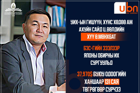 Хүнс хөдөө аж ахуйн сайд асан Ц.Өөлдийн хүү Мөнхбат БЗС-гаас 37,970 ам.долларын зээл авч, Японд сурчээ