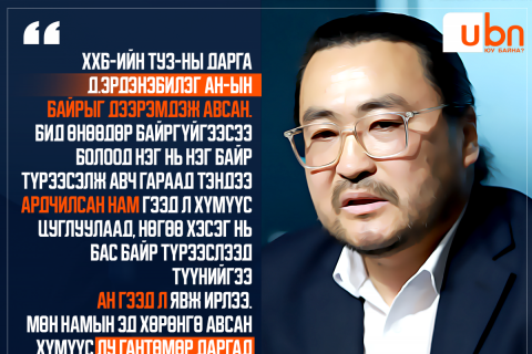 А.Цэрэнбат:  Сахал Д.Эрдэнэбилэг АН-ын байрыг дээрэмдсэн. Түүнээс болж намын нэг хэсэг нь  байр түрээсэлж авч гараад АН гээд хүмүүс цуглуулж, нөгөө хэсэг нь бас АН гээд л явж ирлээ