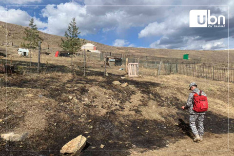 НОБГ: Эргүүлээр ажиллаж байсан алба хаагчид шар өвс, гэр шатаж байсантай таарч бүрэн унтраалаа