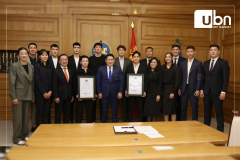 Сагсан бөмбөгийн 3х3 шигшээ баг тамирчдыг “Go Mongolia” элчээр өргөмжлөн батламж гардууллаа