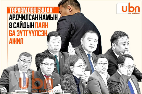 “Төрхөмдөө буцах“ Ардчилсан намын 8 сайдын ПАЯН БА ЗҮТГҮҮЛСЭН АЖИЛ