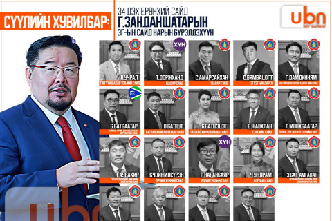 ТАНИЛЦ: 34 дэх Ерөнхий сайд Г.Занданшатарын ЗГ-ын сайд нарын бүрэлдэхүүн